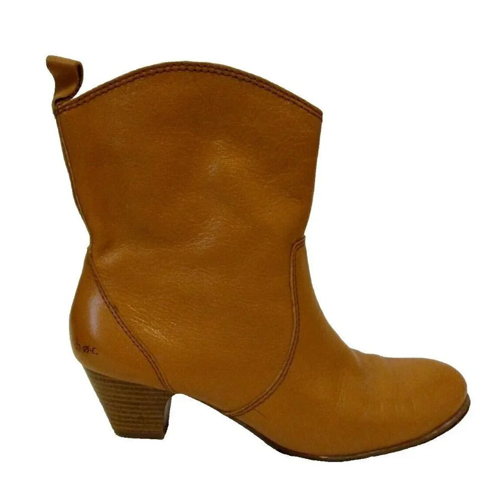Boc Women's Western Tan Leather Ankle Pull Up 2